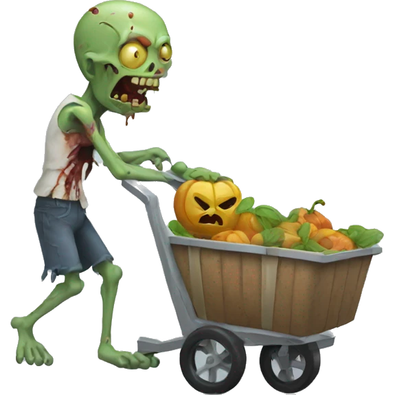 zombie with a pancart "hi" emoji