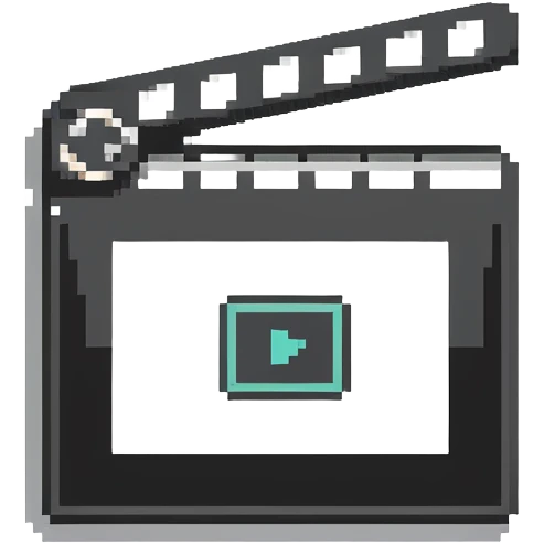 YouTube Studio badge with film slate and play button icon emoji