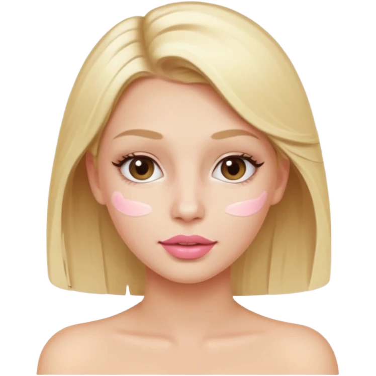 spa girl blonde hair cream on face emoji