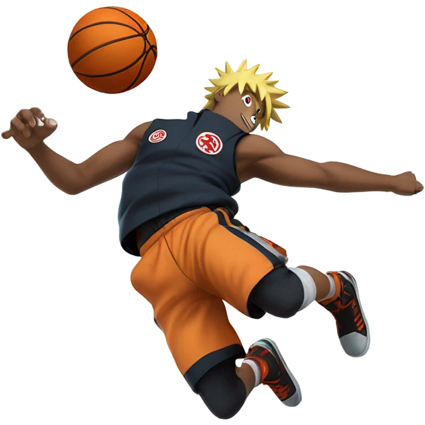 Naruto dunking a basketball emoji