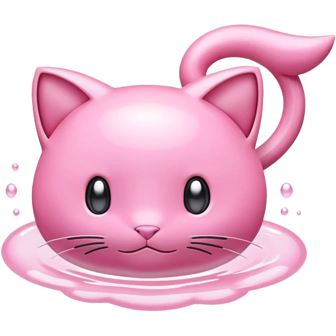 pink Mew Pokemon floating emoji