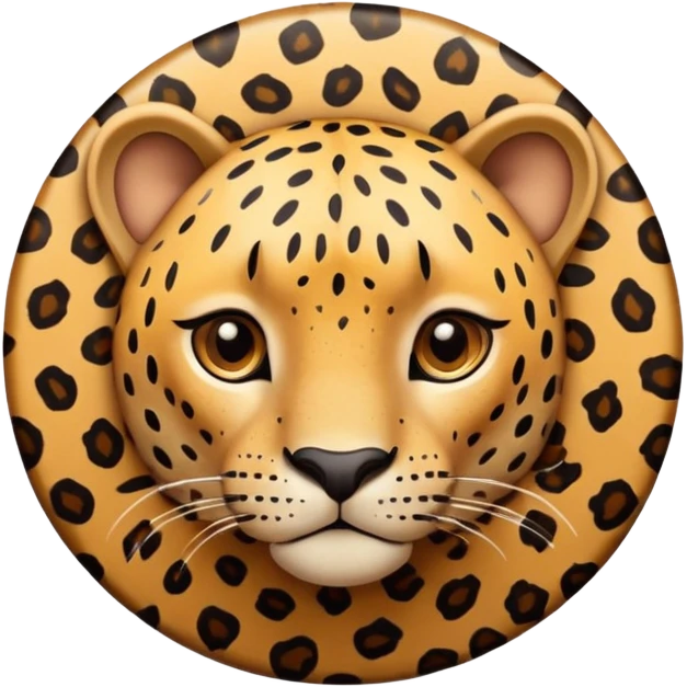 Leopard print circle with hole in the middle emoji