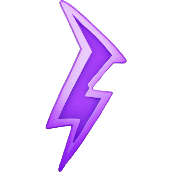 Purple lightning bolt  emoji