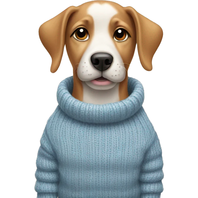 Dog wearing a sweater  emoji