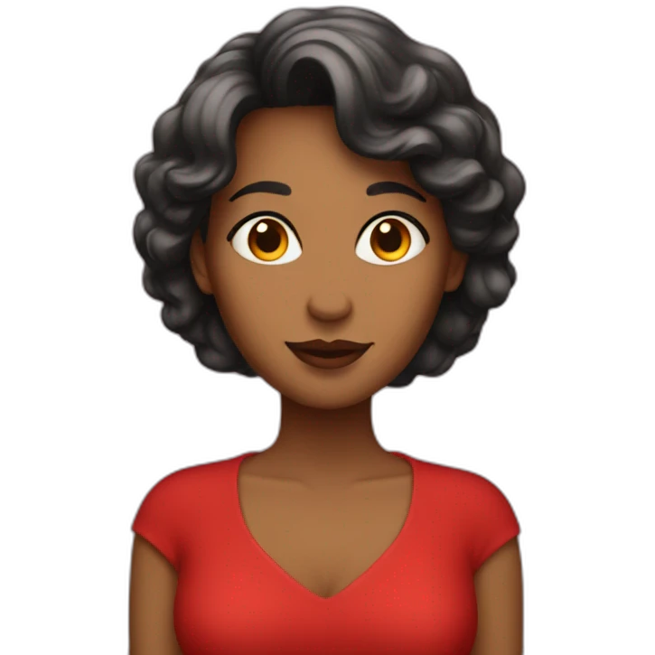 Lady in red emoji