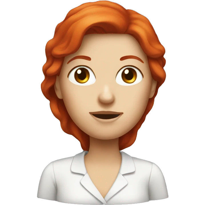 red head lady head of meeting emoji