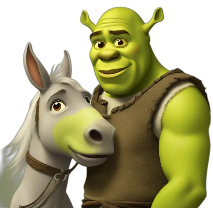 Shrek and his donkey emoji