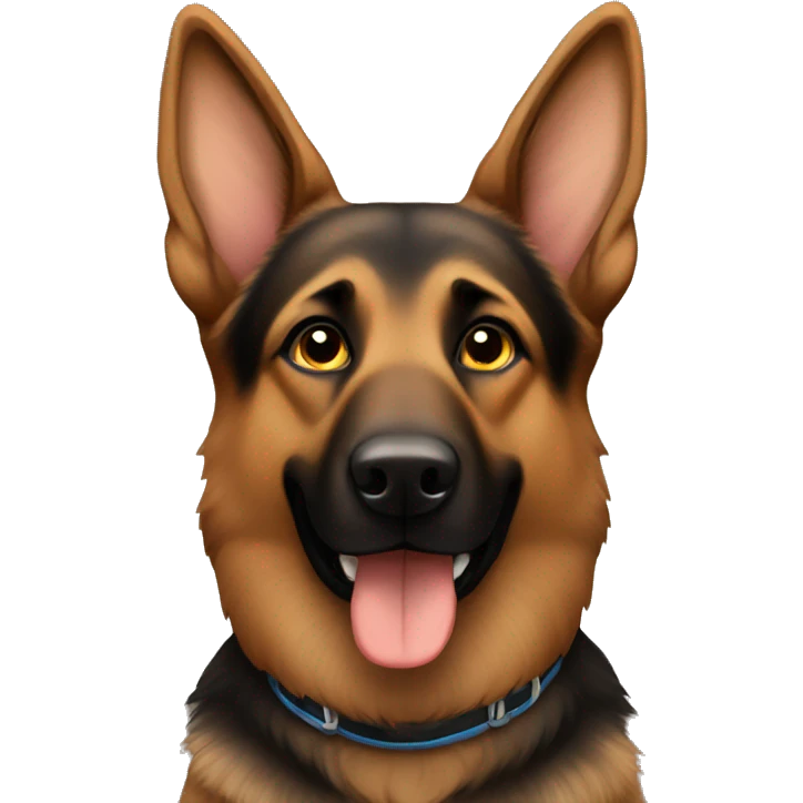 solid brown german shepherd  emoji