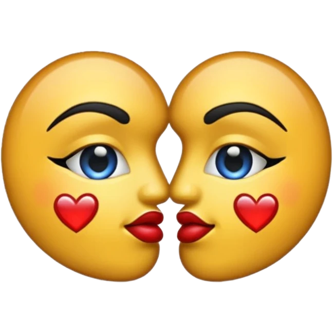 Rhinestone kiss mark emoji
