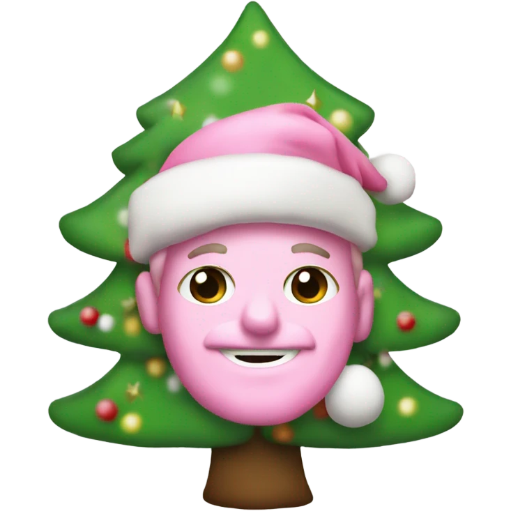 Albero natale rosa emoji