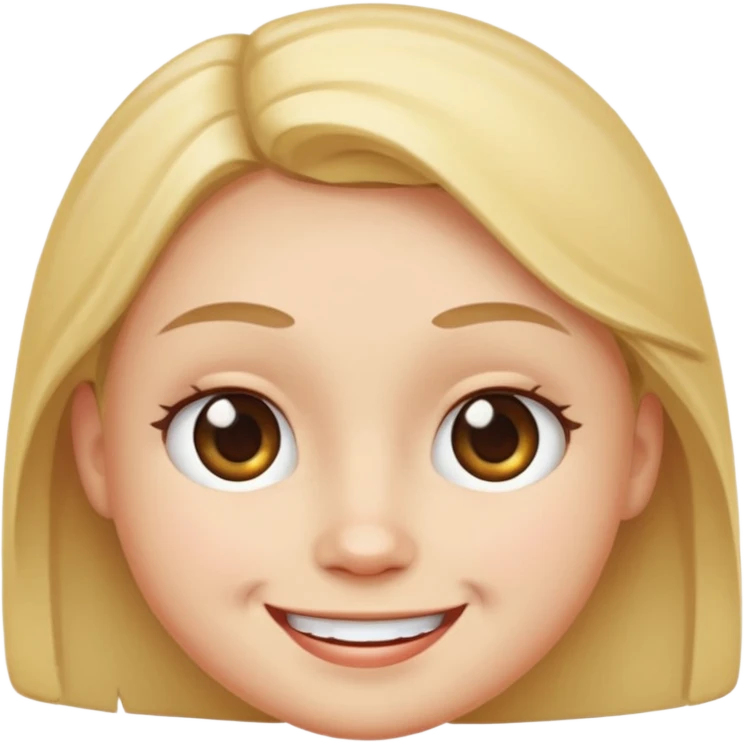 Round face and crossed eyes and smile emoji