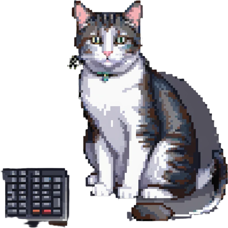 cat sitting at a computer emoji