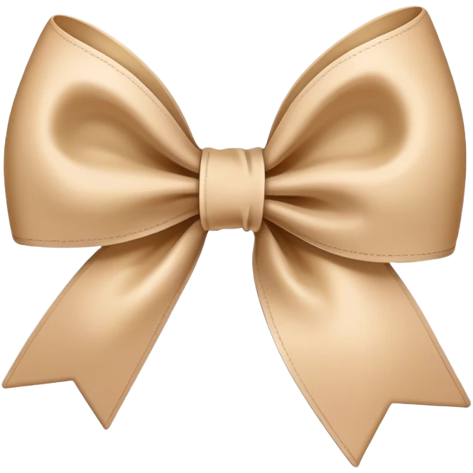 Beige bow emoji