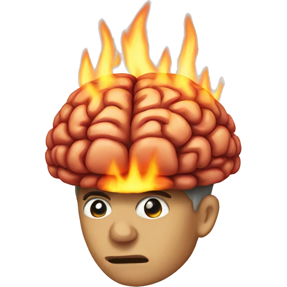 burning brain emoji