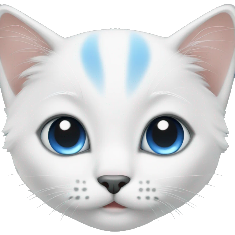 White kitten with blue eyes emoji