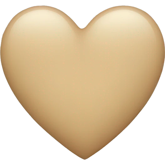 Beige heart emoji