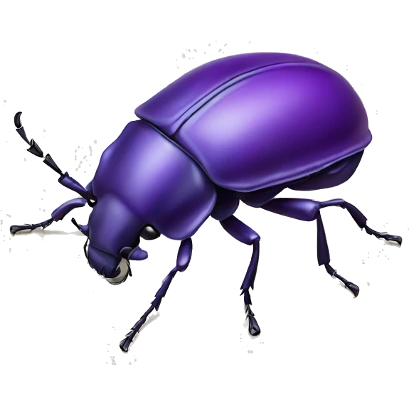 Violet colour beetle emoji
