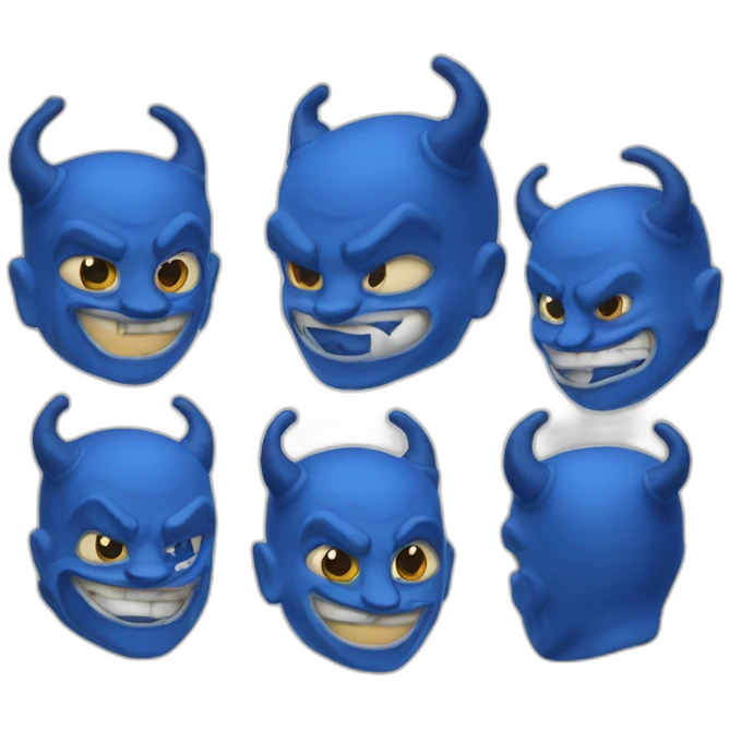Blue devil emoji