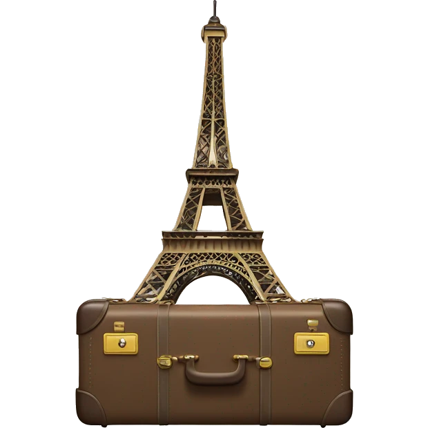 Eiffel tower suitcase emoji