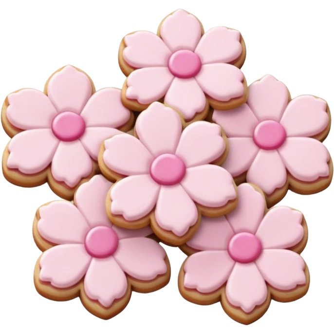 Cherry blossom shaped cookies emoji