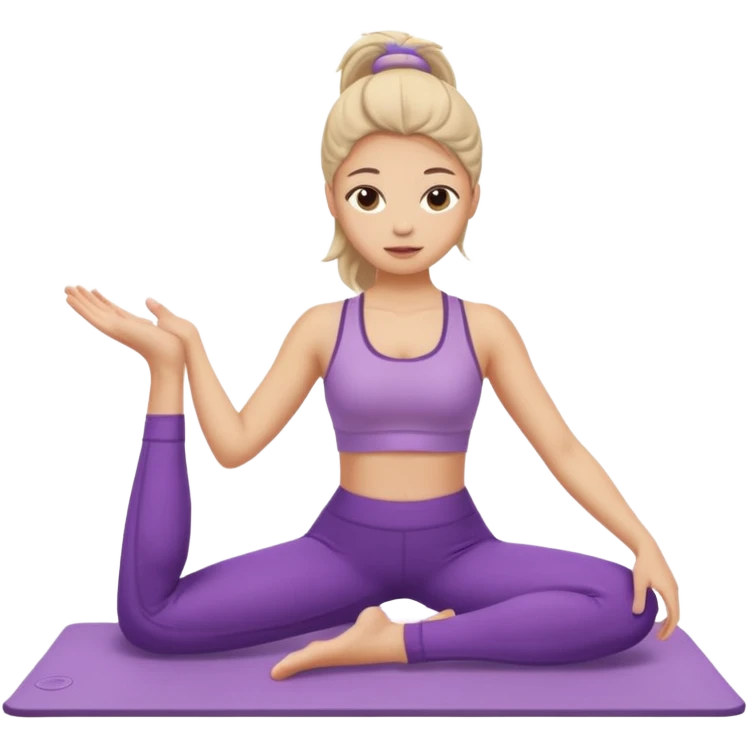 una chica haciendo pilates emoji