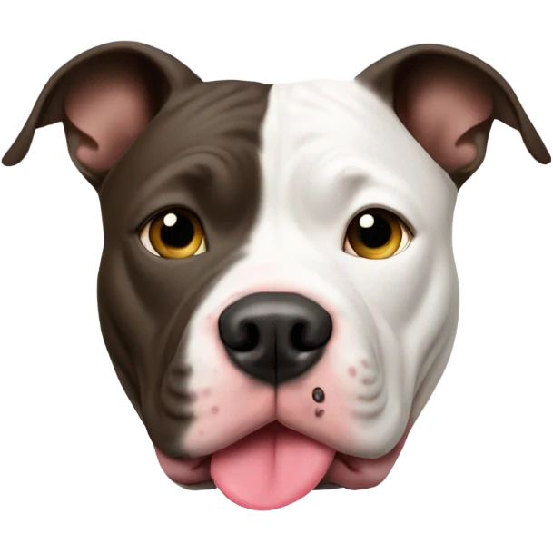 Pitbull with heart emoji