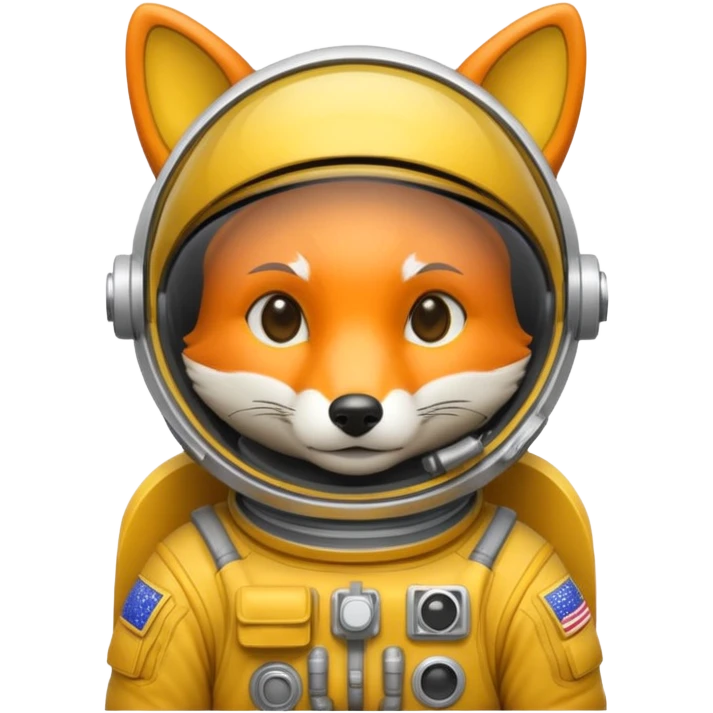 yellow fox astronaut emoji