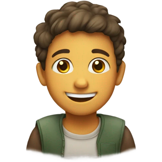 smiling boy  indoors emoji