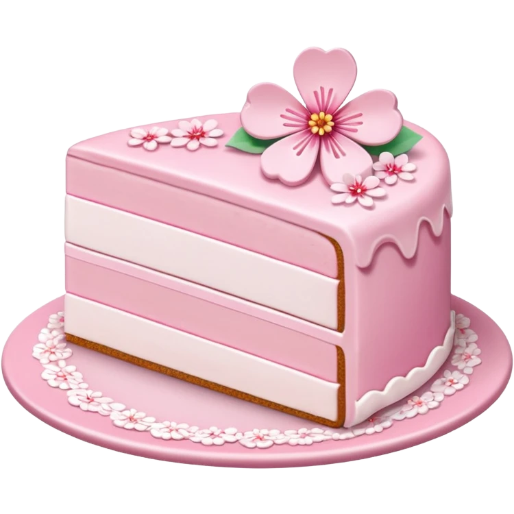 sakura cake slice emoji