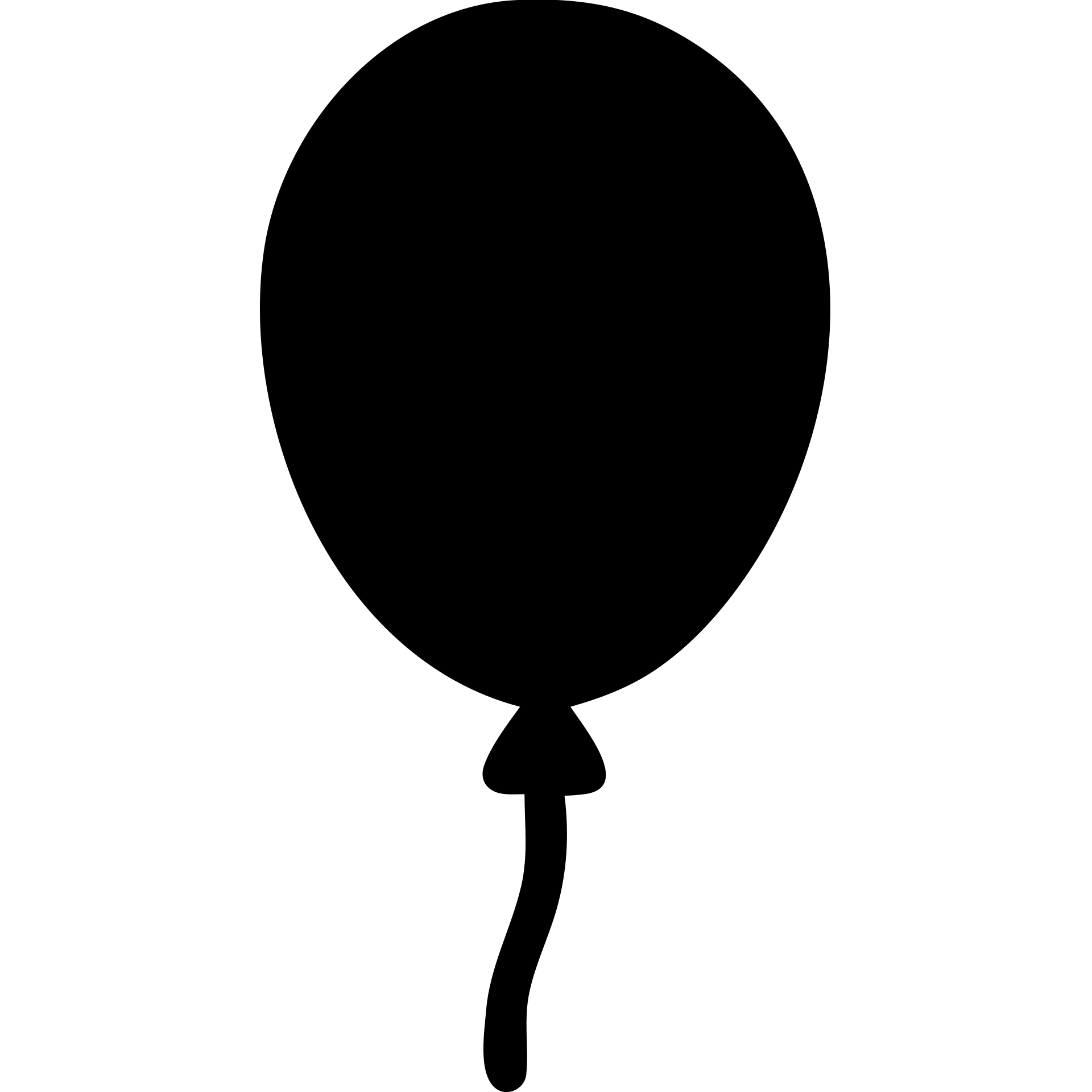 solid black balloon icon, minimal emoji