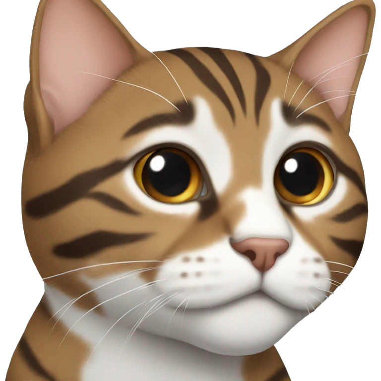 Brown and white tabby emoji