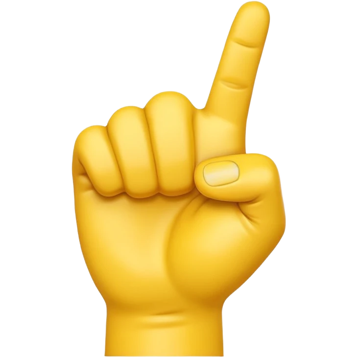 A 3D Apple-style yellow hand emoji, closed fist with thumb pointing backward over the shoulder direction, smooth rounded shape, shiny surface, clean minimal background. emoji