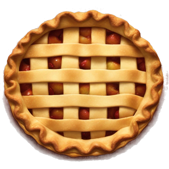 Apple pie on clawed tablecloth emoji