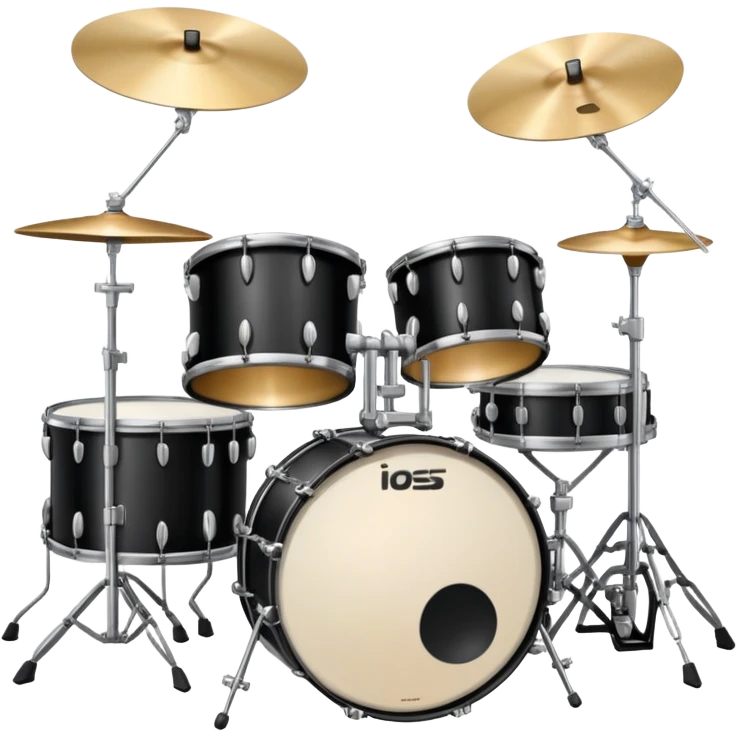 a full drumkit, detailed, all drums and cymbals visible emoji