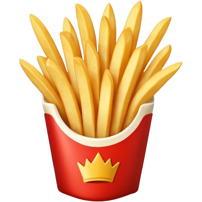 serving of french fries with mayo and ketchup emoji