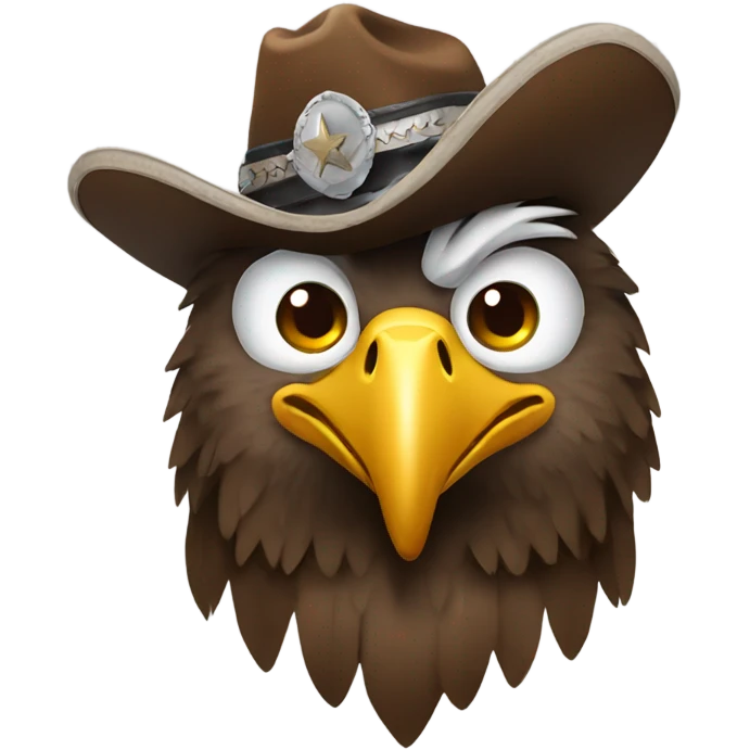 Eagle with cowboy hat  emoji
