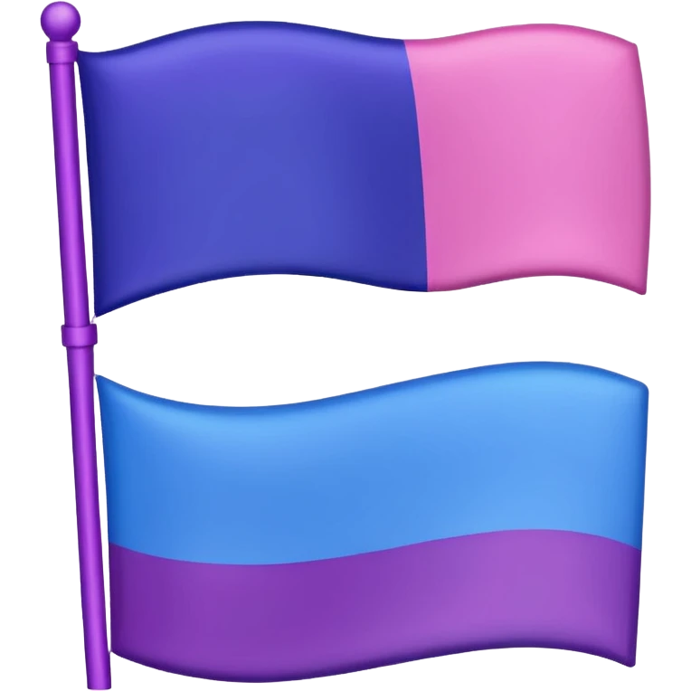Flag with pink on top purple in middle and blue on bottom emoji