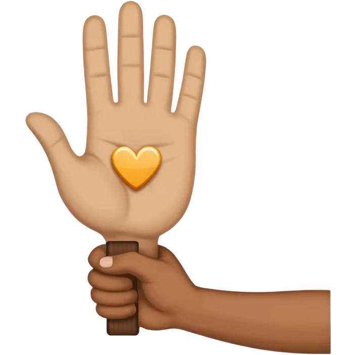 hand holding a sign "amen" emoji