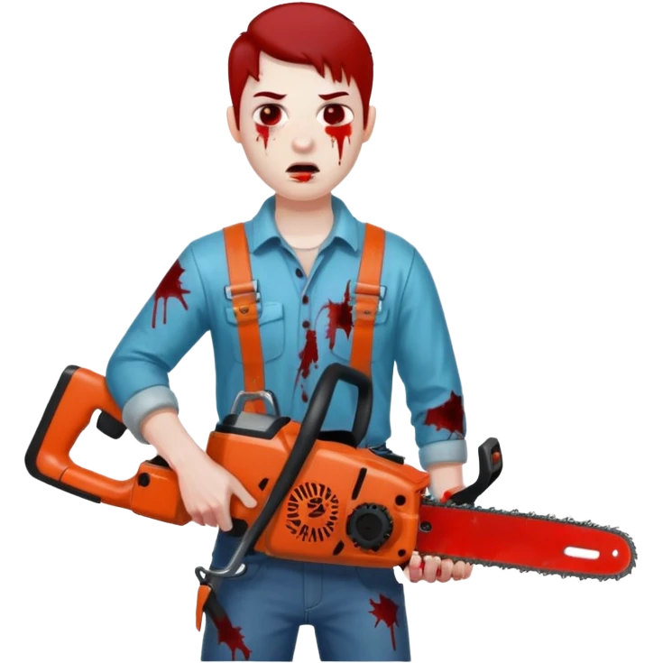 A bloody guy with a chainsaw emoji
