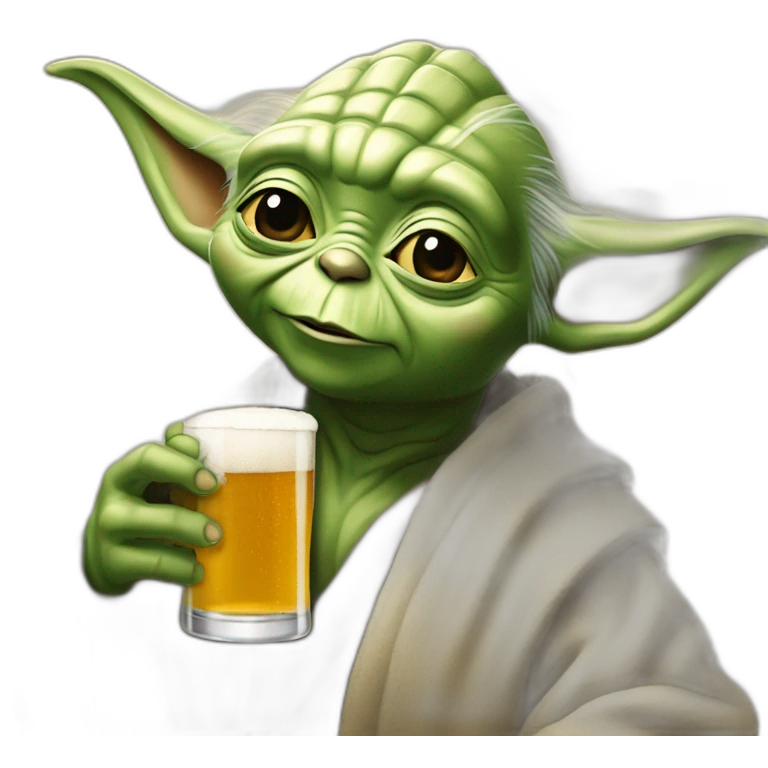 Yoda qui boit une bière emoji