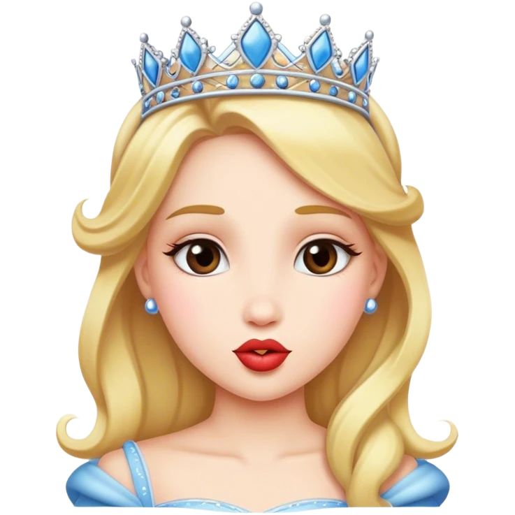 Princesa mandando un beso emoji