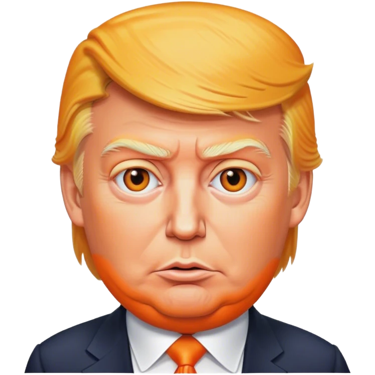 Donald Trump as an orange  emoji