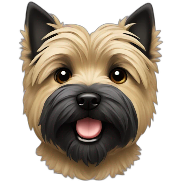 Cairn terrier face black emoji