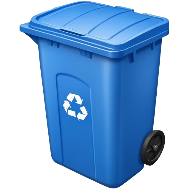 Plastic garbage can emoji