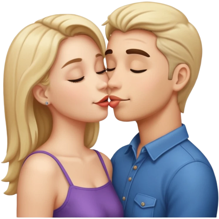 Öpüşen çift emoji