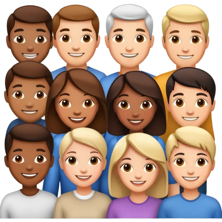 A beautiful crowd of people emoji