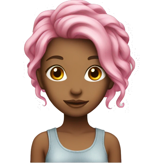beautiful girl with pink hair emoji