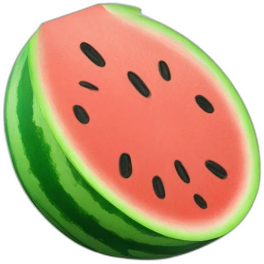 create a mascot for a crypto token hero of the crypto token - watermelon create a funny watermelon related to cryptocurrencies emoji