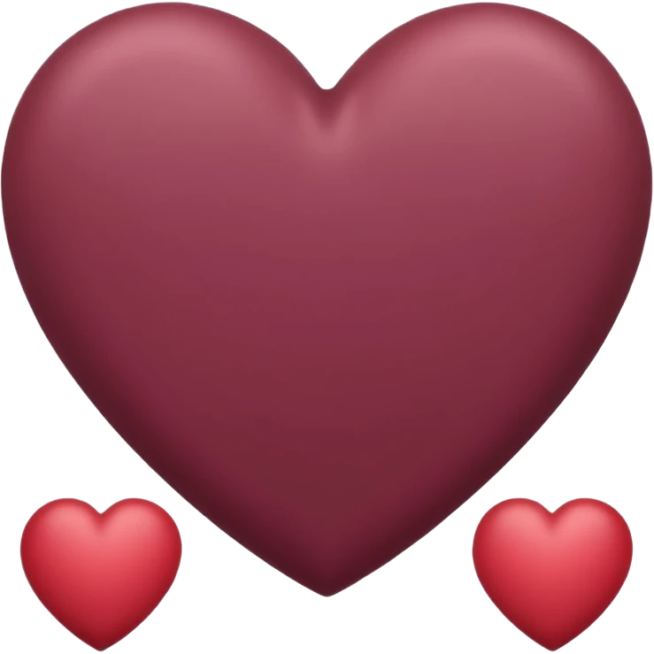Light burgundy mattee heart emoji emoji