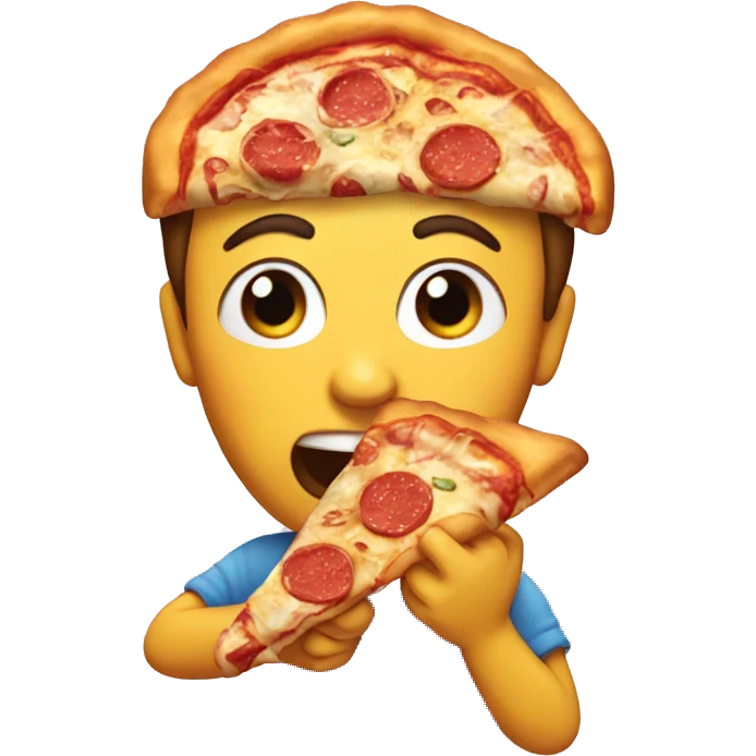 Eating pizza emoji